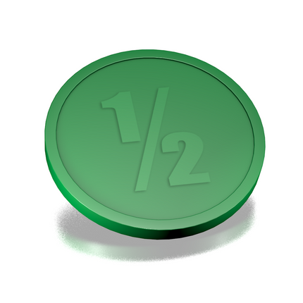 Wertmarken Chip 1/2 Prägung Ø29mm - 250 Stück