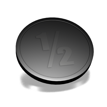 Wertmarken Chip 1/2 Prägung Ø29mm - 250 Stück