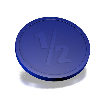Wertmarken Chip 1/2 Prägung Ø29mm - 250 Stück
