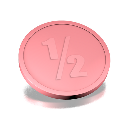 Wertmarken Chip 1/2 Prägung Ø29mm - 250 Stück