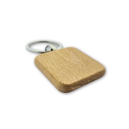 Holz Schlüsselanhänger Quadrat - pro Stück