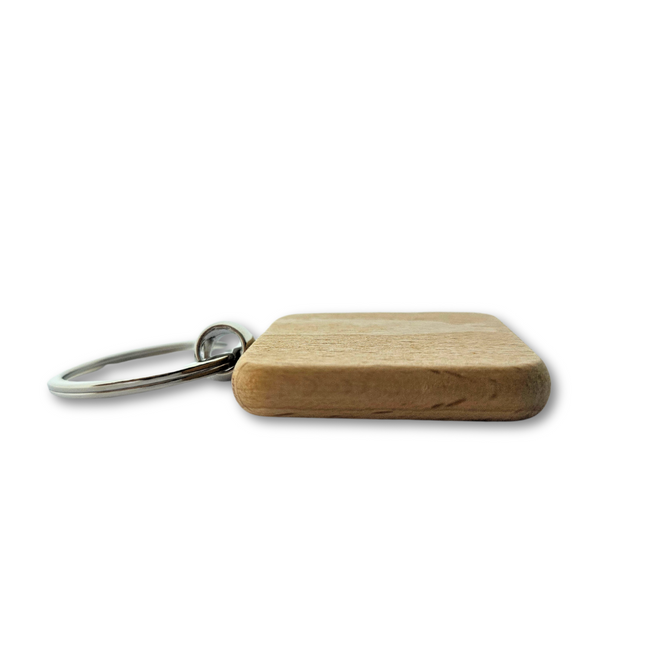 Holz Schlüsselanhänger Quadrat - pro Stück