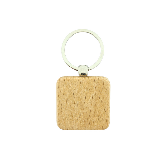 Holz Schlüsselanhänger Quadrat - pro Stück