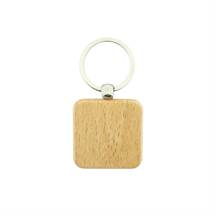 Holz Schlüsselanhänger Quadrat - pro Stück