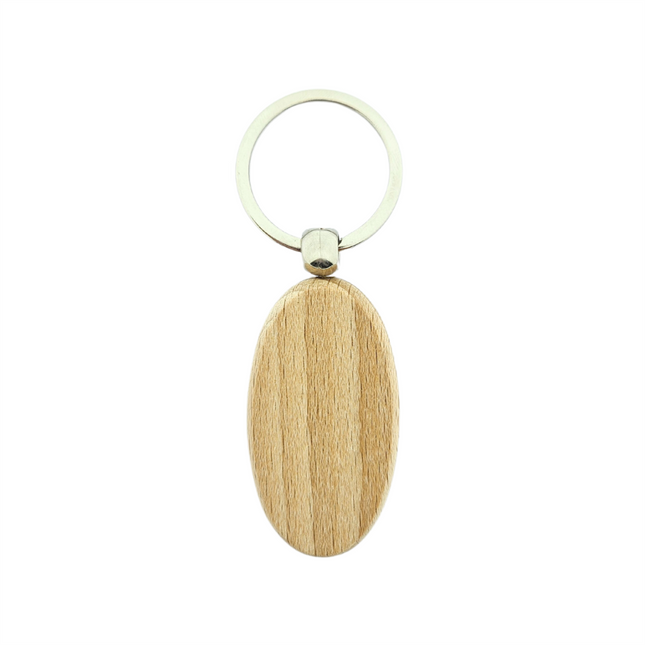 Holz Schlüsselanhänger Oval - pro Stück