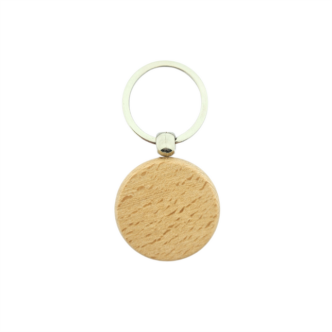 Holz Schlüsselanhänger Rund - pro Stück