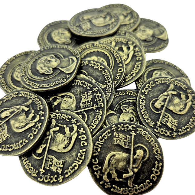 Mittelalterliche Münz-Nachbildung - goldfarben - 100 Stück
