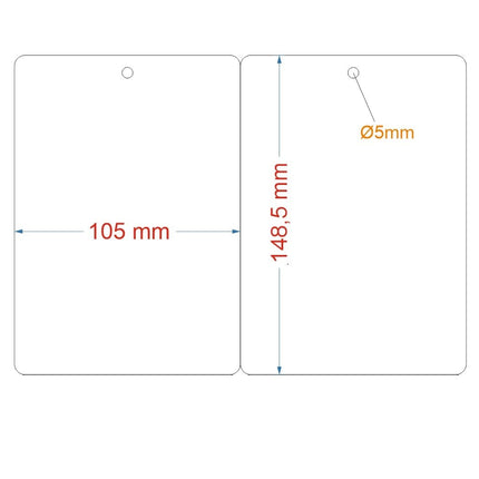 Hängeetikett PET 105x145,5 mm - 400 Stück