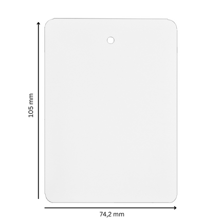 Hängeetikett PET 74,2x105mm - 800 Stück