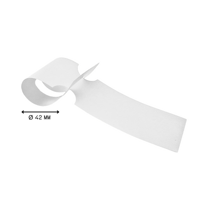 Schlaufenetiketten E2 TT-Drucker 150µ, 260x50 mm, Weiß –  500 Stück