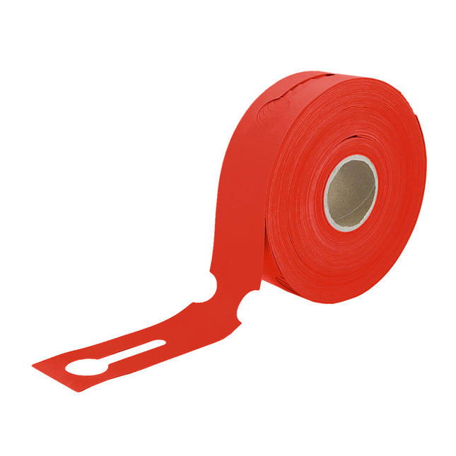 Schlaufenetiketten E2 TT-Drucker 150µ, 260x50 mm, Rot–  500 Stück