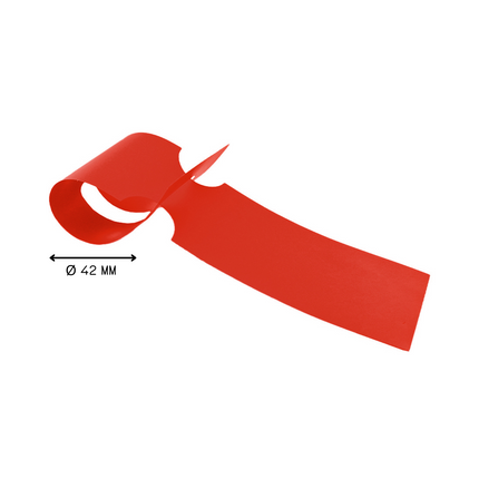 Schlaufenetiketten E2 TT-Drucker 150µ, 260x50 mm, Rot–  500 Stück