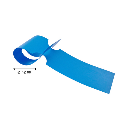 Schlaufenetiketten E2 TT-Drucker 150µ, 260x50 mm, Blau –  500 Stück