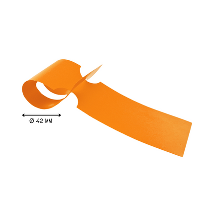 Schlaufenetiketten E2 TT-Drucker 200µ, 260x50 mm, Orange –  500 Stück