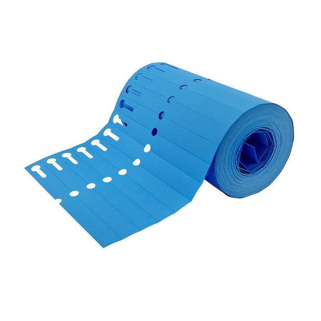 Schlaufenetiketten PVC 200µ, 120x13 mm, Blau - 1000 Stück