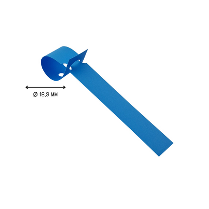 Schlaufenetiketten PVC 200µ, 120x13 mm, Blau - 1000 Stück