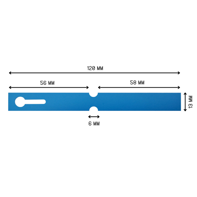 Schlaufenetiketten PVC 200µ, 120x13 mm, Blau - 1000 Stück