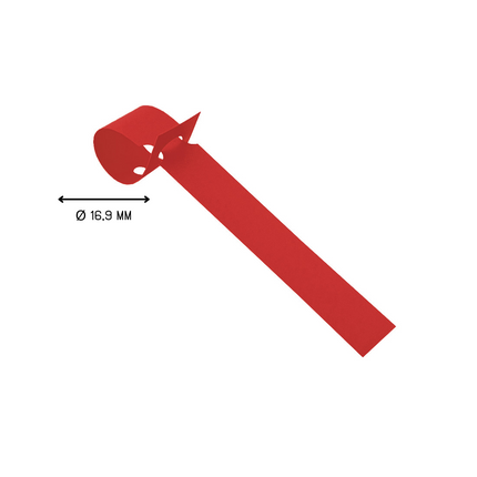 Schlaufenetiketten PVC 200µ, 120x13 mm, Rot - 1000 Stück