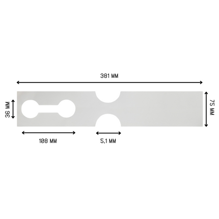 Schlaufenetiketten TT-Drucker 150µ, 381x75 mm, Weiß - 250 Stück