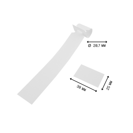 Schlaufenetiketten Laserdrucker 120µ , 250x25 mm, mit Abrißstreifen - 200 Stück