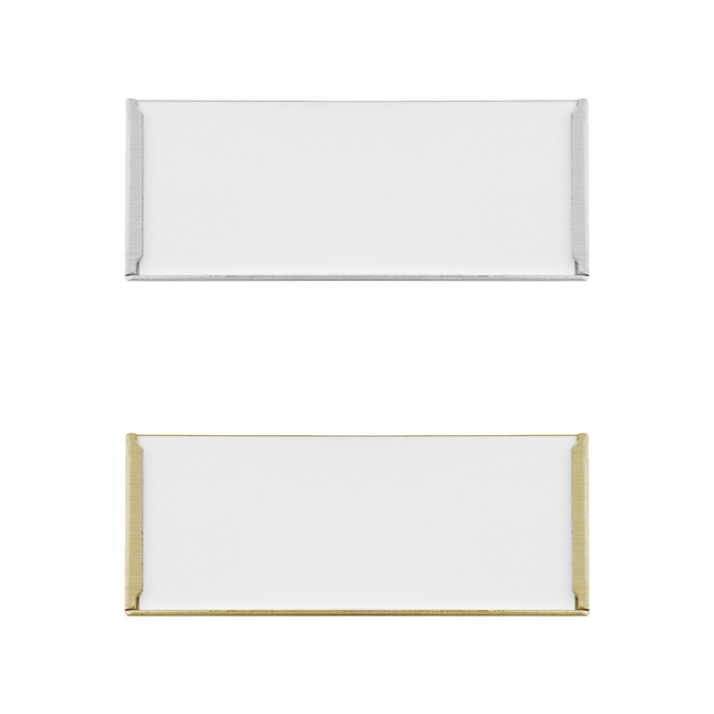 Etikettenhalter Aluminium selbstklebend 75x30mm - pro Stück