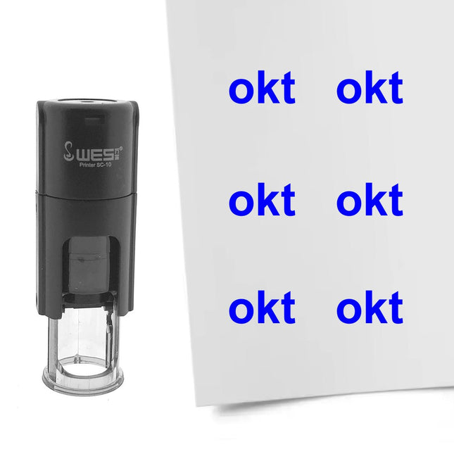 Stempel Monatskürzel Okt Ø10mm rund