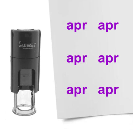 Stempel Monatskürzel Apr Ø10mm rund