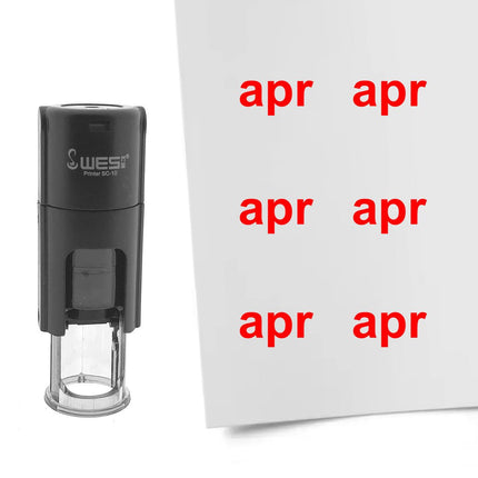 Stempel Monatskürzel Apr Ø10mm rund