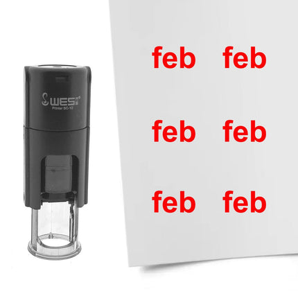 Stempel Monatskürzel Feb Ø10mm rund