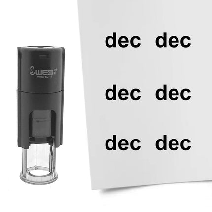 Stempel Monatskürzel Dec Ø10mm rund