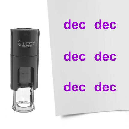 Stempel Monatskürzel Dec Ø10mm rund
