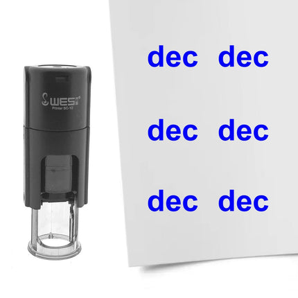 Stempel Monatskürzel Dec Ø10mm rund