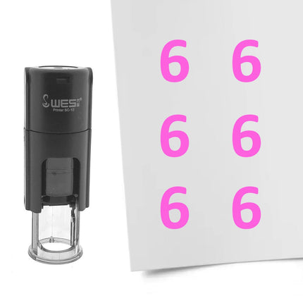 Stempel Zahl 6 Ø10mm rund