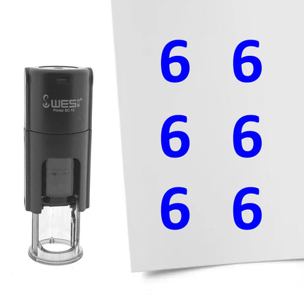 Stempel Zahl 6 Ø10mm rund