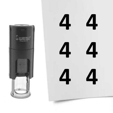 Stempel Zahl 4 Ø10mm rund