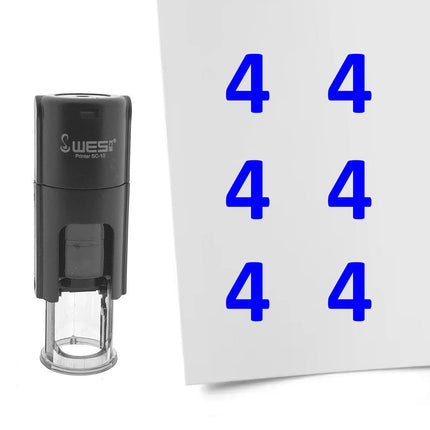 Stempel Zahl 4 Ø10mm rund