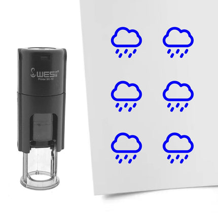 Stempel Regenwolke Ø10mm rund