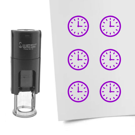 Stempel Uhr Ø10mm rund