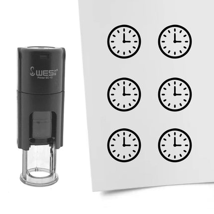 Stempel Uhr Ø10mm rund