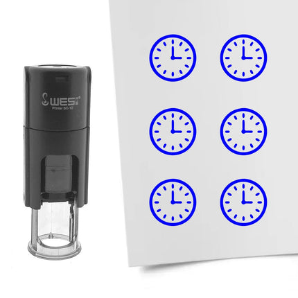 Stempel Uhr Ø10mm rund