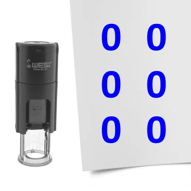 Stempel Zahl 0 Ø10mm rund