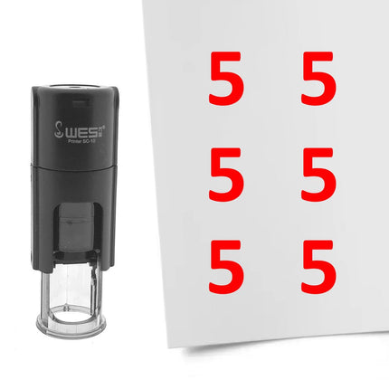 Stempel Zahl 5 Ø10mm rund