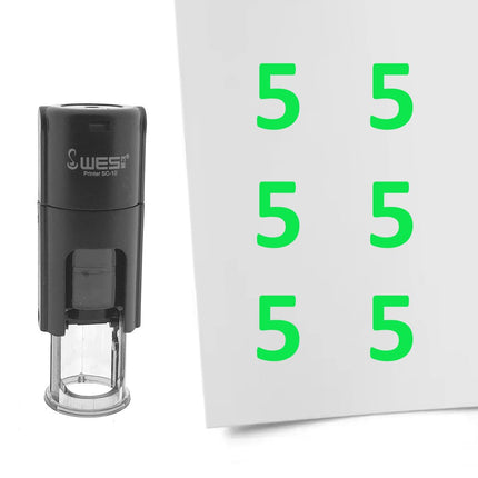Stempel Zahl 5 Ø10mm rund