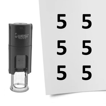 Stempel Zahl 5 Ø10mm rund