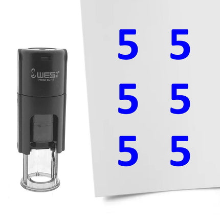 Stempel Zahl 5 Ø10mm rund