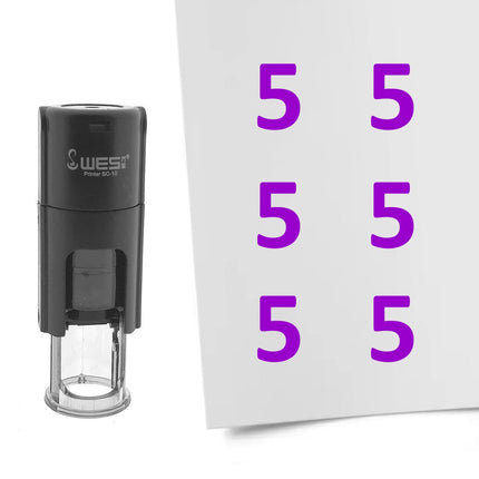Stempel Zahl 5 Ø10mm rund
