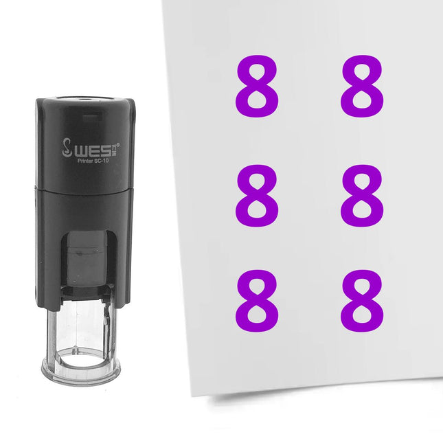 Stempel Zahl 8 Ø10mm rund