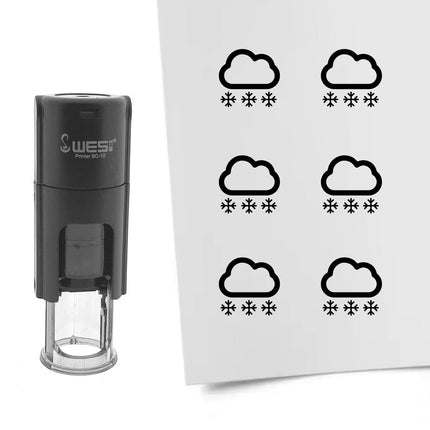 Stempel Schneewolke Ø10mm rund