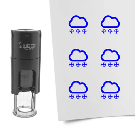 Stempel Schneewolke Ø10mm rund