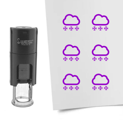 Stempel Schneewolke Ø10mm rund
